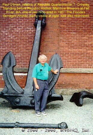 14,900 lb Anchor

One of two recovered.

[i]Florida[/i]'s damaged anchor visible at right.