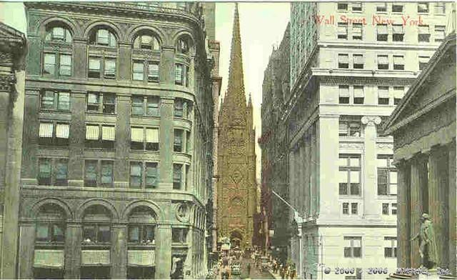 Wall Street

Sub Treasury at right

1900s