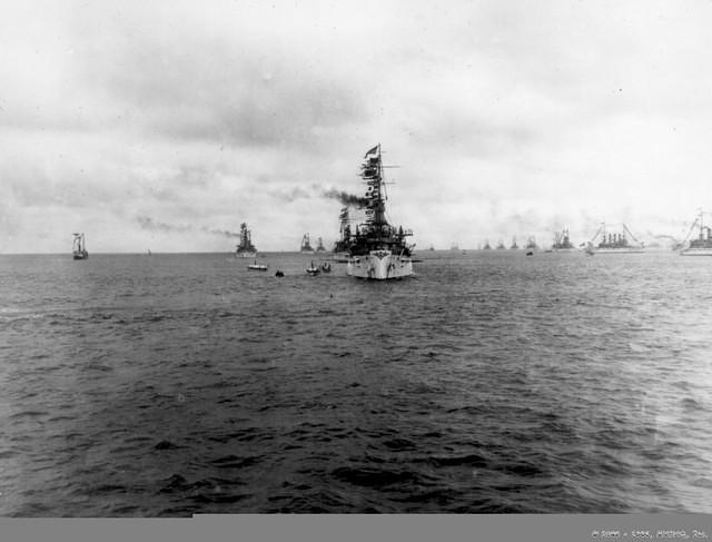 The Great White Fleet

entering San Francisco Harbor