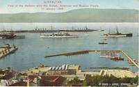 GIBRALTAR

View of the Harbour with the British, American and Russian Fleets

31, January 1909