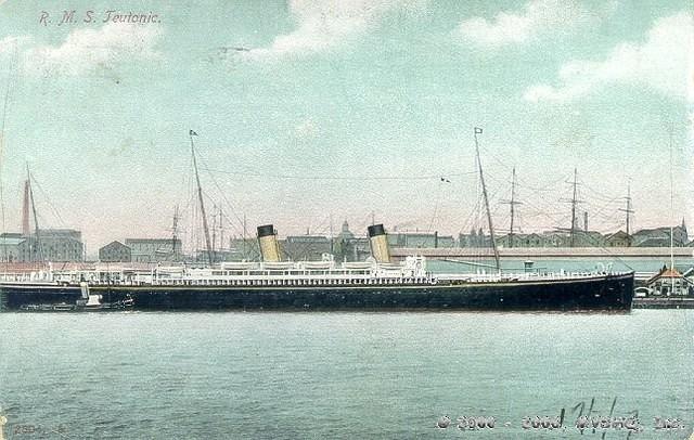 RMS Teutonic reportedly carried the December 22nd, 1908 $699,010 gold bar engagement to Cherbourg, but so did Cunard Line's Camp