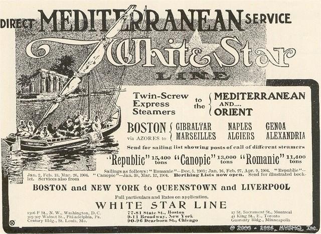 Advertisement, Republic on Boston Service

January - March, 1904