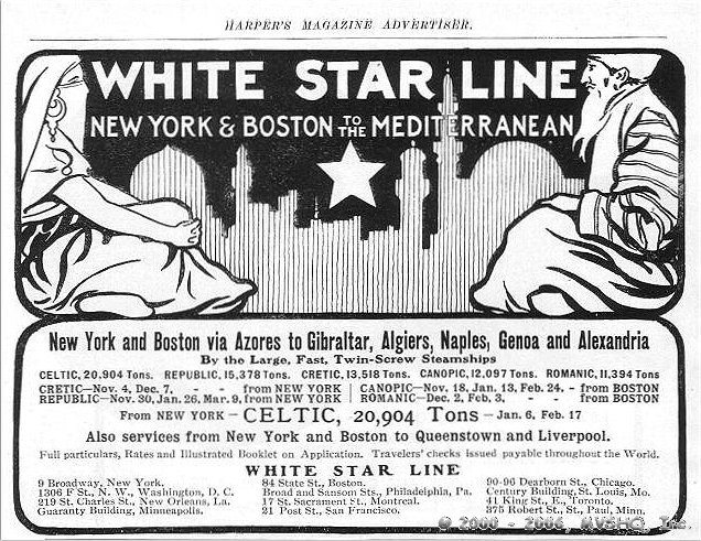 Republic Advertisement

1905, on New York service

to the Mediterranean