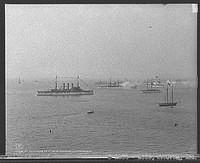 U.S. battleships saluting the Mayflower

Hampton Roads, Va.

c 1907