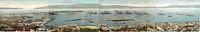 GIBRALTAR Panoramic View of the Harbour including British, American and Russian Fleets, 31 January 1909