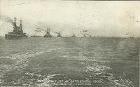 Atlantic Fleet of Battleships - 1909 (post return, notice masts)